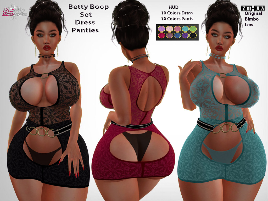 BETTY BOOP Set  [ INITHIUM ] KUPRA _ Dress and Panties