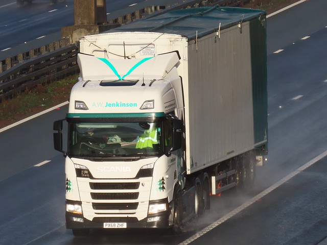 AW Jenkinson, Scania R450 (PX68ZHF) On The A1M Southbound
