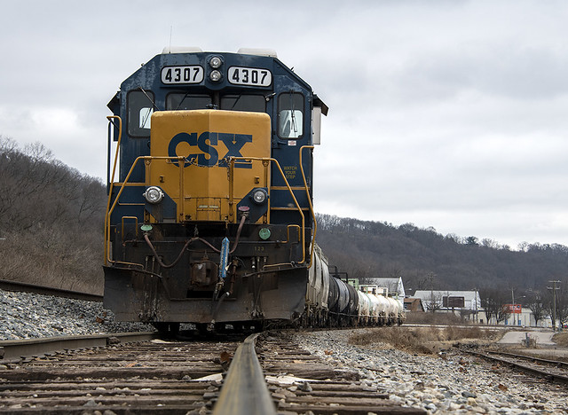 CSX 4307 at Trautman Yard west of Delhi, Ohio on January 3, 2021
