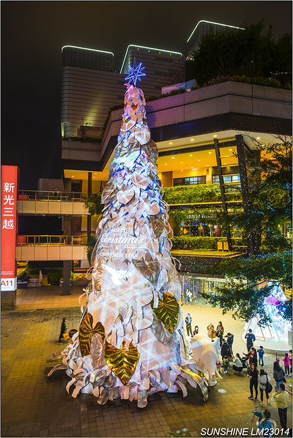 LM23014,新年,耶誕節,聖誕節,2020耶誕節,台北市,信義區,信義商圈,香堤大道,耶誕樹光雕秀,遊客,夜景