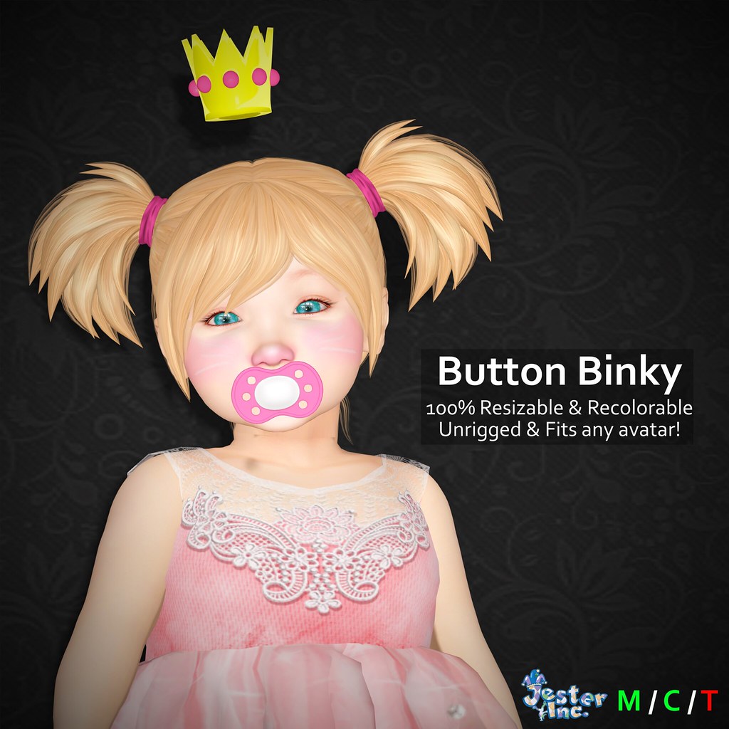 Presenting the Button Binky from Jester Inc.