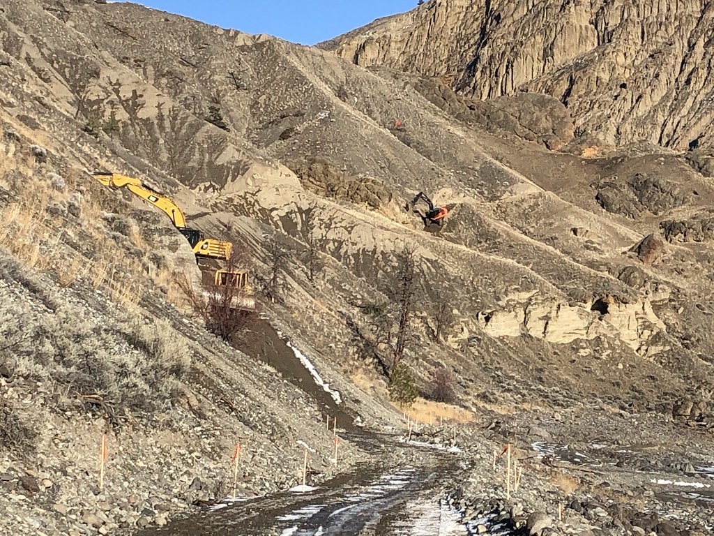 Construction begins on Salmon Trail at Big Bar landslide site