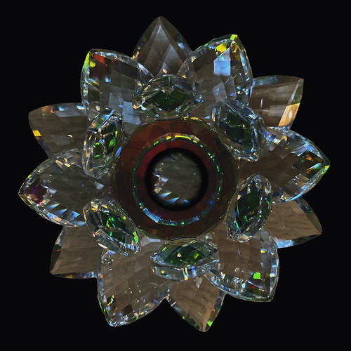 Glass Star with a Black Background
