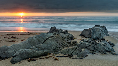Sinking Sun by Kirk Lougheed, Garrapata Beach, Big Sur, California

The sun put in a brief appearance from under a coastal cloud b