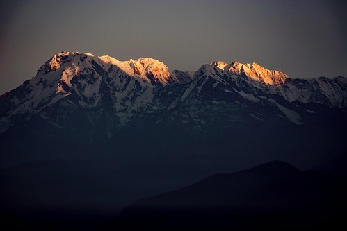 nepal sarankot pokhara himalayas annapurna annapurnarange sunrise