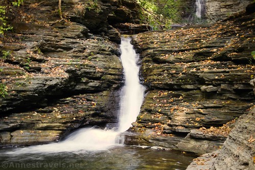 Close up of the Lower Deckertown Falls, Finger Lakes, New York