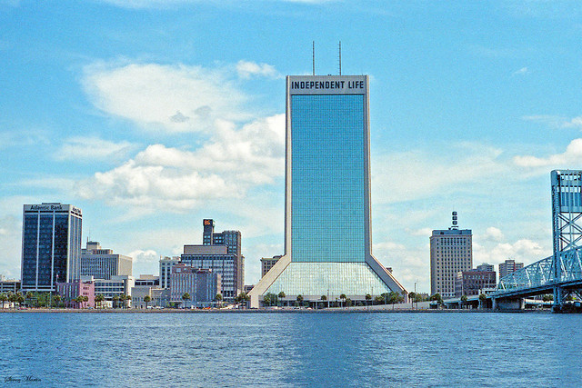Downtown Jacksonville Skyline from across St Johns River, 1985