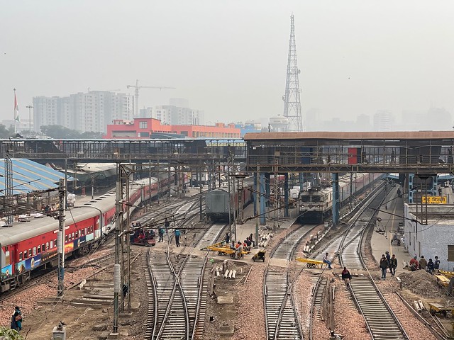 City Hangout - Train Spotting, The Bridge Upon the New Delhi Railway Station