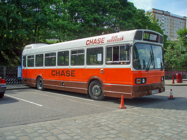 'Chase Bus Services' Leyland national at Ingrow station