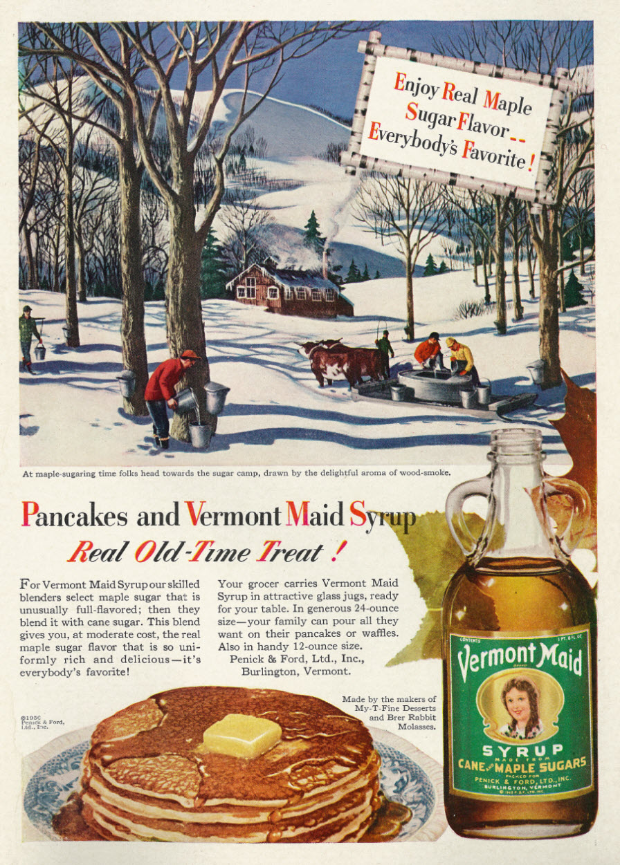 Vermont Maid Syrup - published in Family Circle - November 1950