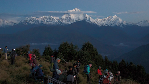 mountain snow sunrise tourist myagdi nepal
