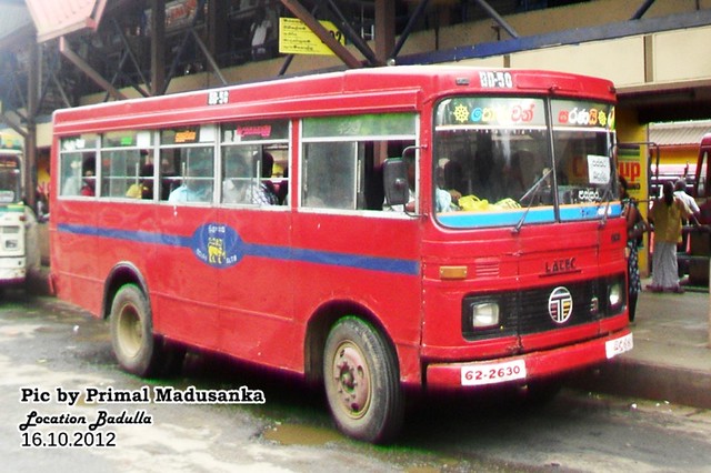 62-2630 Badulla Depot Tata - LP 909/36 Latec D type Bus at Badulla in 16.10.2012