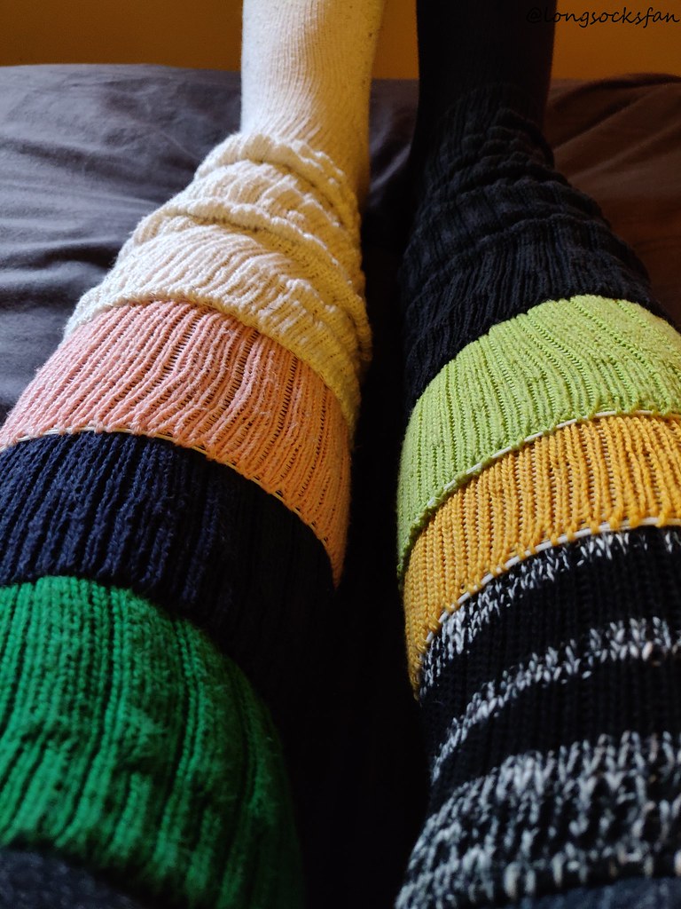 All my cotton slouch socks layered | longsocksfan | Flickr