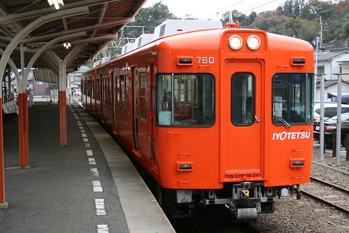 Iyo Railway 700 series(New Color) in Takahama.Sta, Matsuyama, Ehime, Japan /Dec 29, 2020