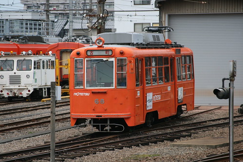 Iyo Railway 50 series(65-69) in Komachi.Sta, Matsuyama, Ehime, Japan /Dec 29, 2020