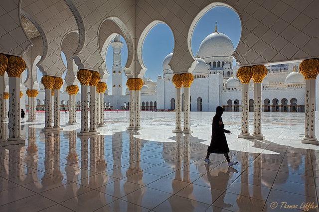 At the Sheikh Zayed Mosque