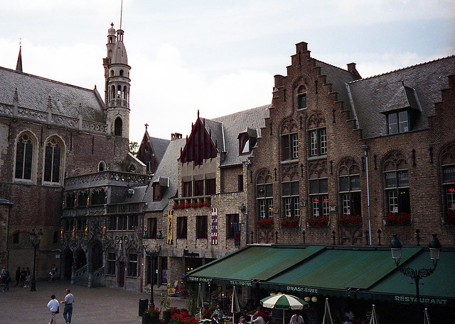 Buildings on Burg Square, Bruges, 14th July 1997