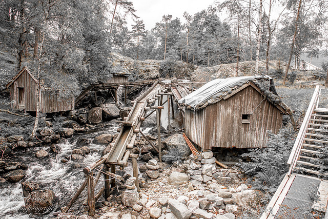 Oude watercentrale in Noorwegen