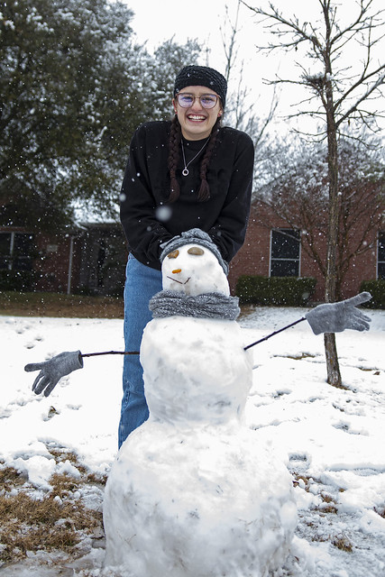 Gabi Making Snowman