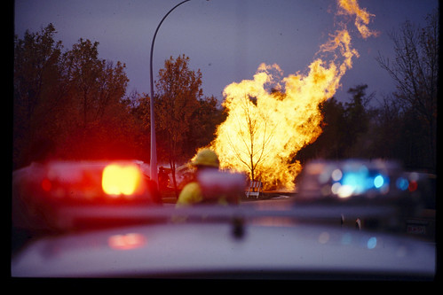 stalbert kingswood drive road fire gas backhoe