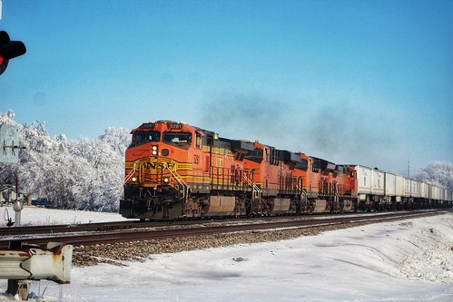 snow winter gevo train bnsf