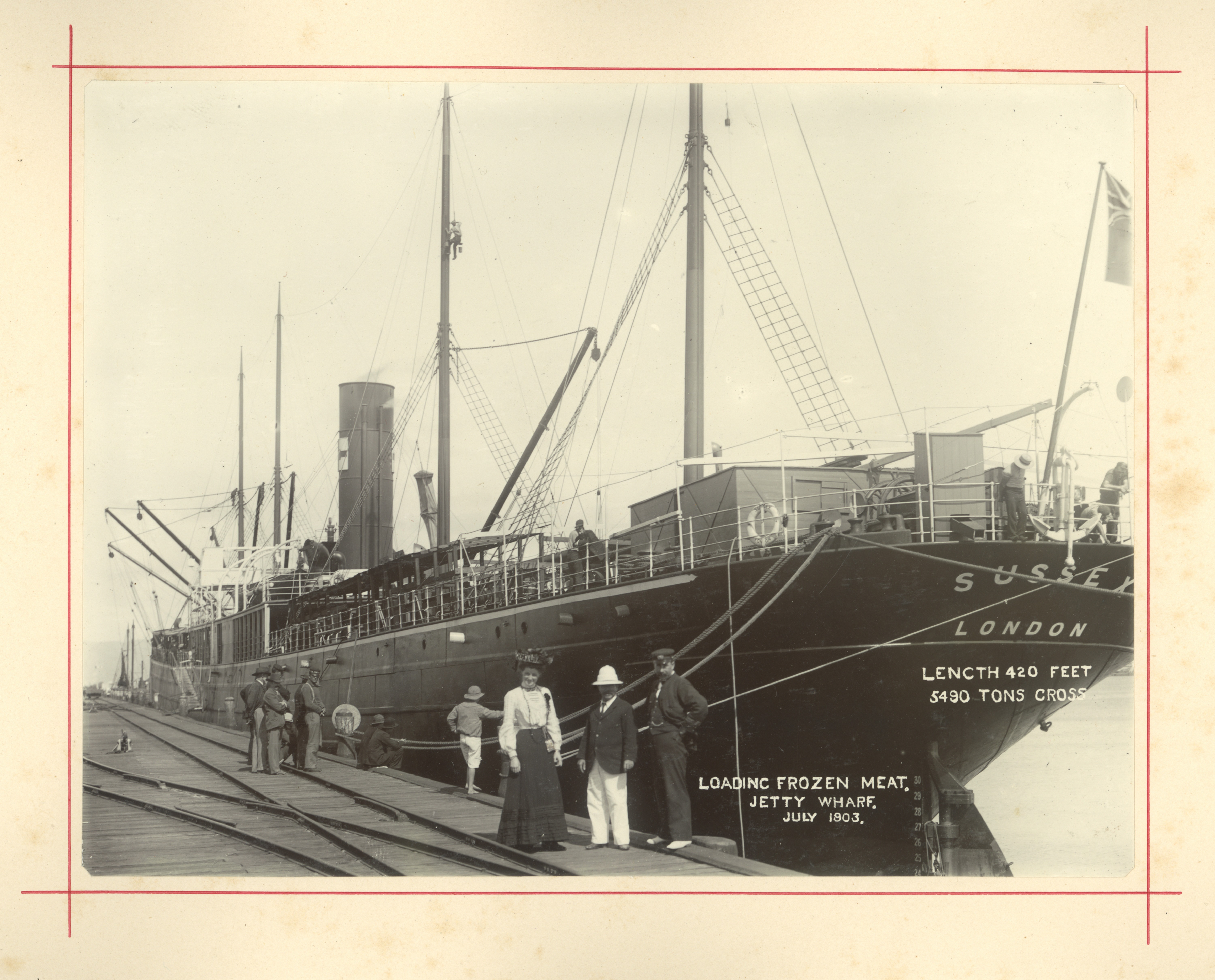 Sussex berthed at Townsville's Jetty Wharf, 1903