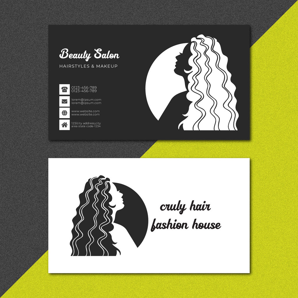 Makeup hair style cruel beauty salon business card design | Flickr