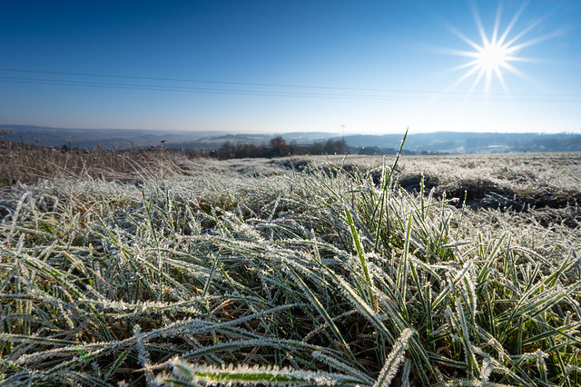 A frosty but sunny winter morning