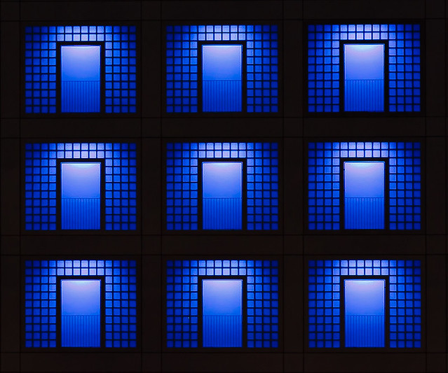 windows in blue