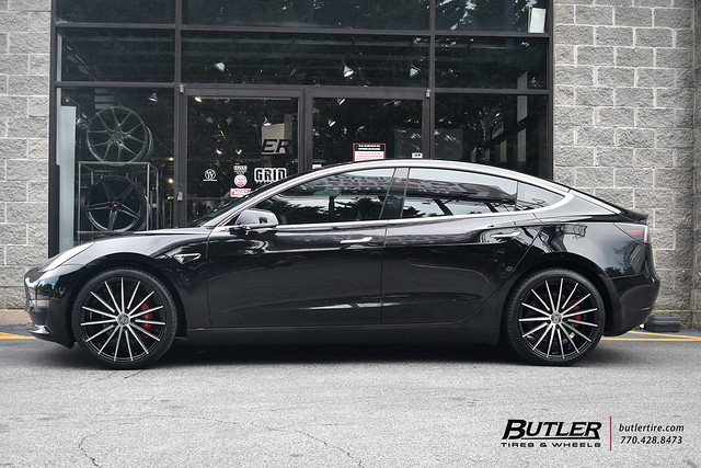 Tesla Model 3 with 20in Lexani Pegasus Wheels and Continental DWS06 Tires