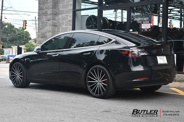 Tesla Model 3 with 20in Lexani Pegasus Wheels and Continental DWS06 Tires