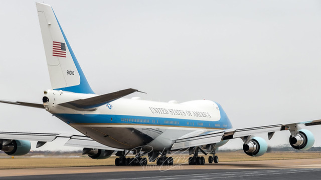 President Donald Trump arriving at Valley International Airport (KHRL) earlier today