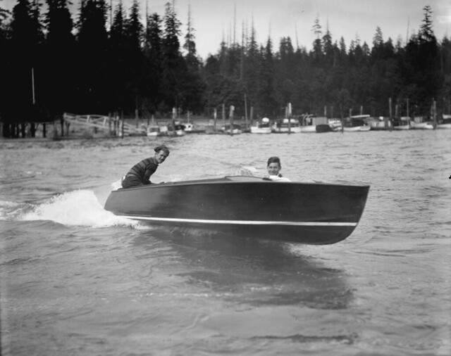 speedboat in Coal Harbour July 1929.