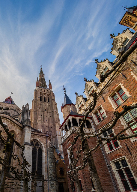 Rear of the Church of Our Lady in Bruges (Fillm Effect)  (Olympus OM-D EM1.2 & M.Zuiko 7-14mm f2.8 Wide Zoom)