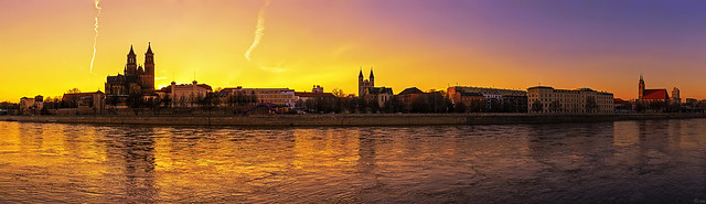 Magdeburg Sunset Panorama