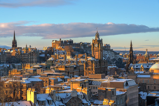 Explored: Golden light over the city of Edinburgh