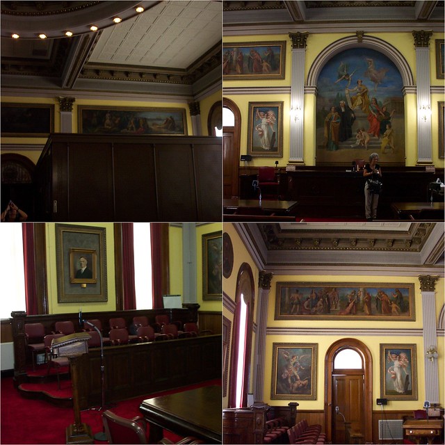 Van Wert Ohio ~ Van Wert Courthouse ~ Mural in Court Room  ~  Downtown Historic  District