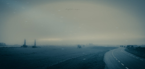 landscape mood road blue cold mist gloom kingfisherimages