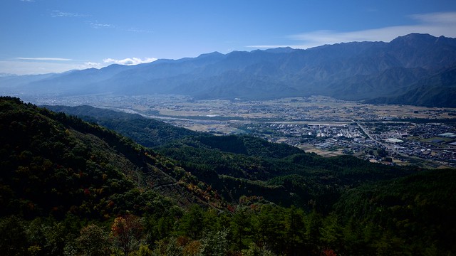 Azumino valley from Takagariyama (southward view)