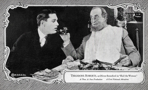 Lloyd Hughes and Theodore Roberts in Hail the Woman (1921)