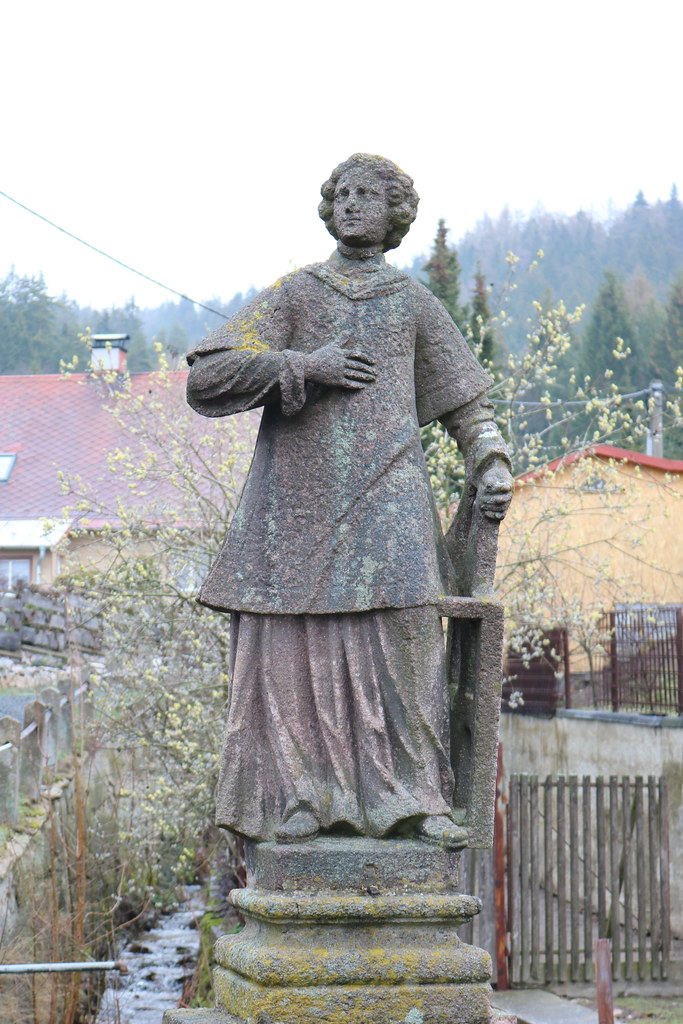 socha sv. Vavřince v Lázních Kynžvart