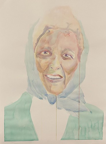 Headscarf 058 | 2021 | Not for Sale | 56x76cm | Watercolour on Fabriano