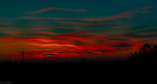 Last of  Tonights Sunset over Milan looking from Omate-Italy 14/01/2021