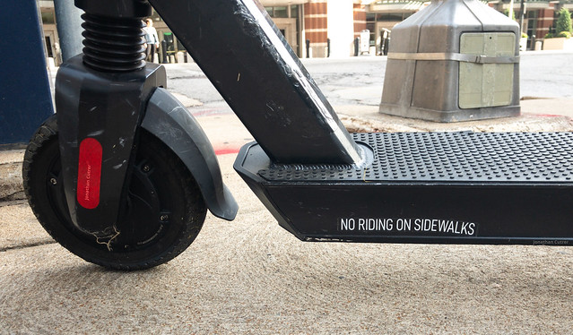No riding on sidewalks