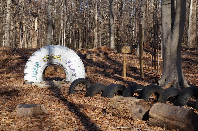 Playground using old tires