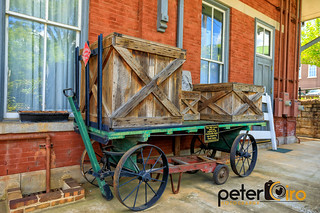 Mail Cart from the 19th Century at the Train Depot in Cartersville, Georgia