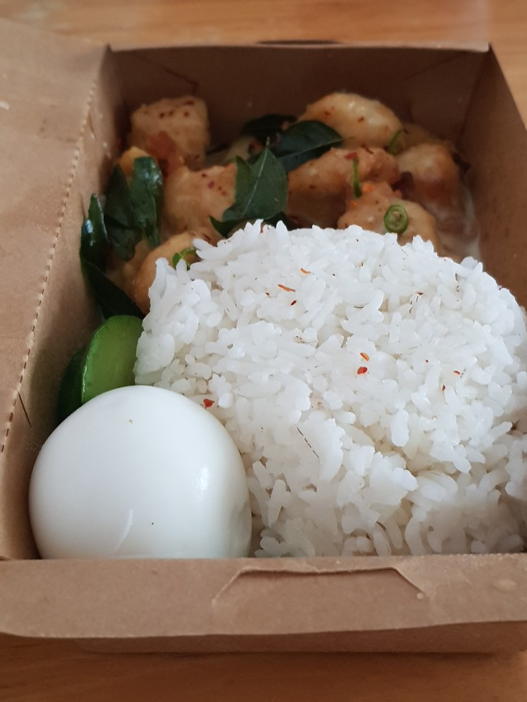 奶油雞飯 Butter Cream Chicken Rice rm$11.90 @ vai Grab Food from Lunch Box in Sunway University, Bandar Sunway