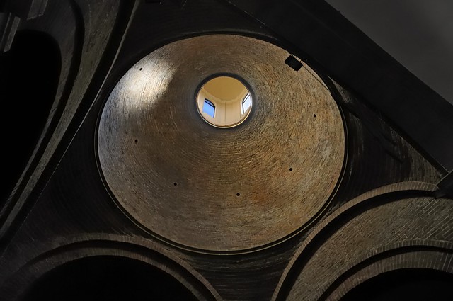 Crossing dome and lantern, Chiesa di San Cristoforo, 13thC, Piazza Tolomei, Siena, Italy..