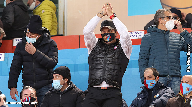 17 gennaio 2021: Joe Tacopina assiste all'ultima vittoria rossazzurra sul Foggia