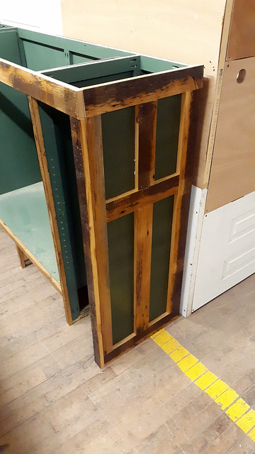 TV Cabinet made of reclaimed barn wood